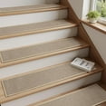 thumbnail image 1 of PADOOR 15 piezas de alfombrillas antideslizantes para escalera, 20 x 76 cm, beige, 1 of 7