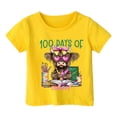 thumbnail image 1 of Chemises Fille Tout-Petit Garçon Fille Mode Décontractée Imprimé Col Rond Ample Manches Courtes T-Shirt Haut Hauts Filles, T-Shirts Jaune 3 Ans-4 Ans, 1 of 4