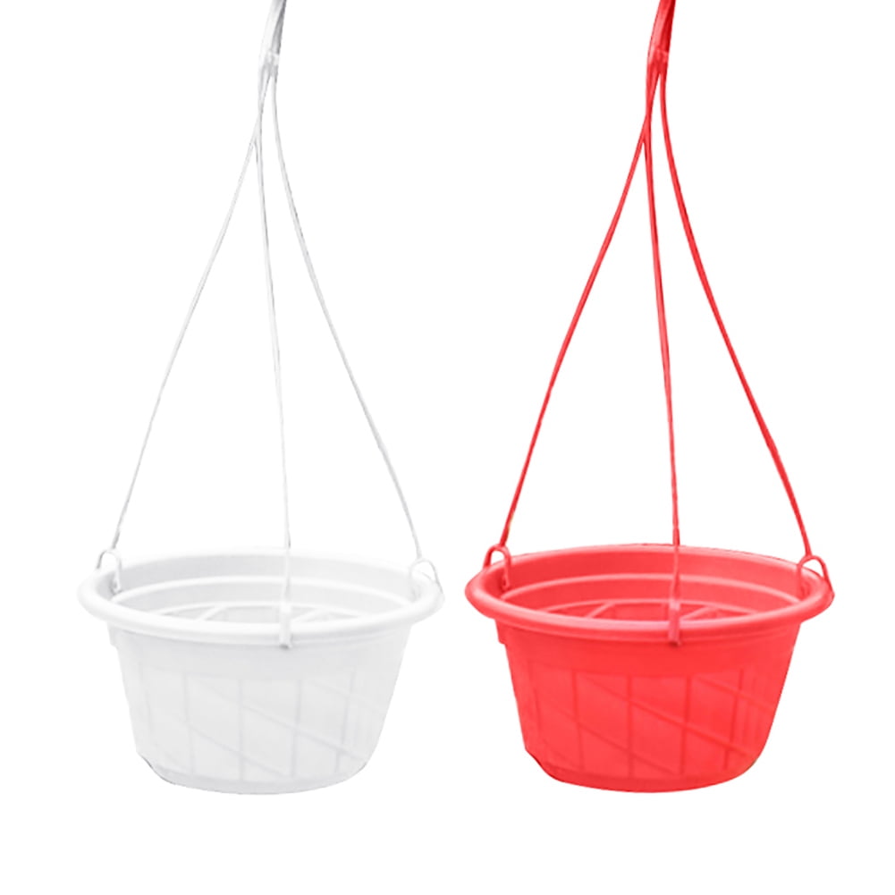 SPRING PARK Plastic Hanging Basket Planter Herb Flower Plant Pot Garden