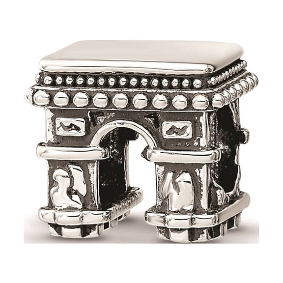 Reflection Beads Sterling Silver Antiqued Arc De Triomphe France Charm