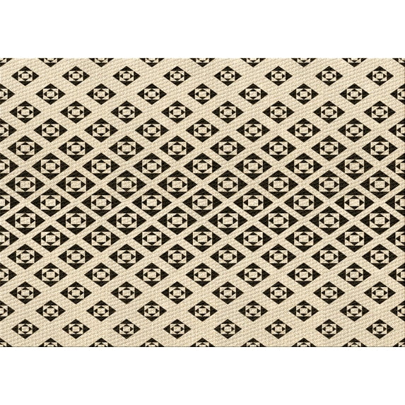 Ahgly Company Indoor Rectangle Patterned Coffee Brown Area Rugs, 8' x 12'