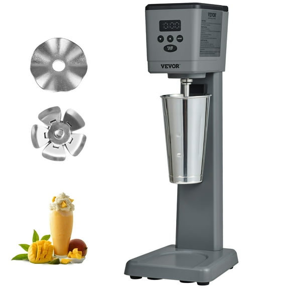 VEVOR Milkshake Maker, 375W Electric Single Head Drink Mixer Blender Machine, LED Intelligent Microswitch, 3-Speed 820 ml Stainless Steel Cup