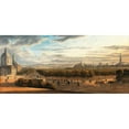 thumbnail image 2 of Johann Heinrich Hintze 14x8 Gold Ornate Wood Frame and Double Matted Museum Art Print Titled - A View of Vienna from the Terrace of Palais Schwarzenberg, 2 of 4