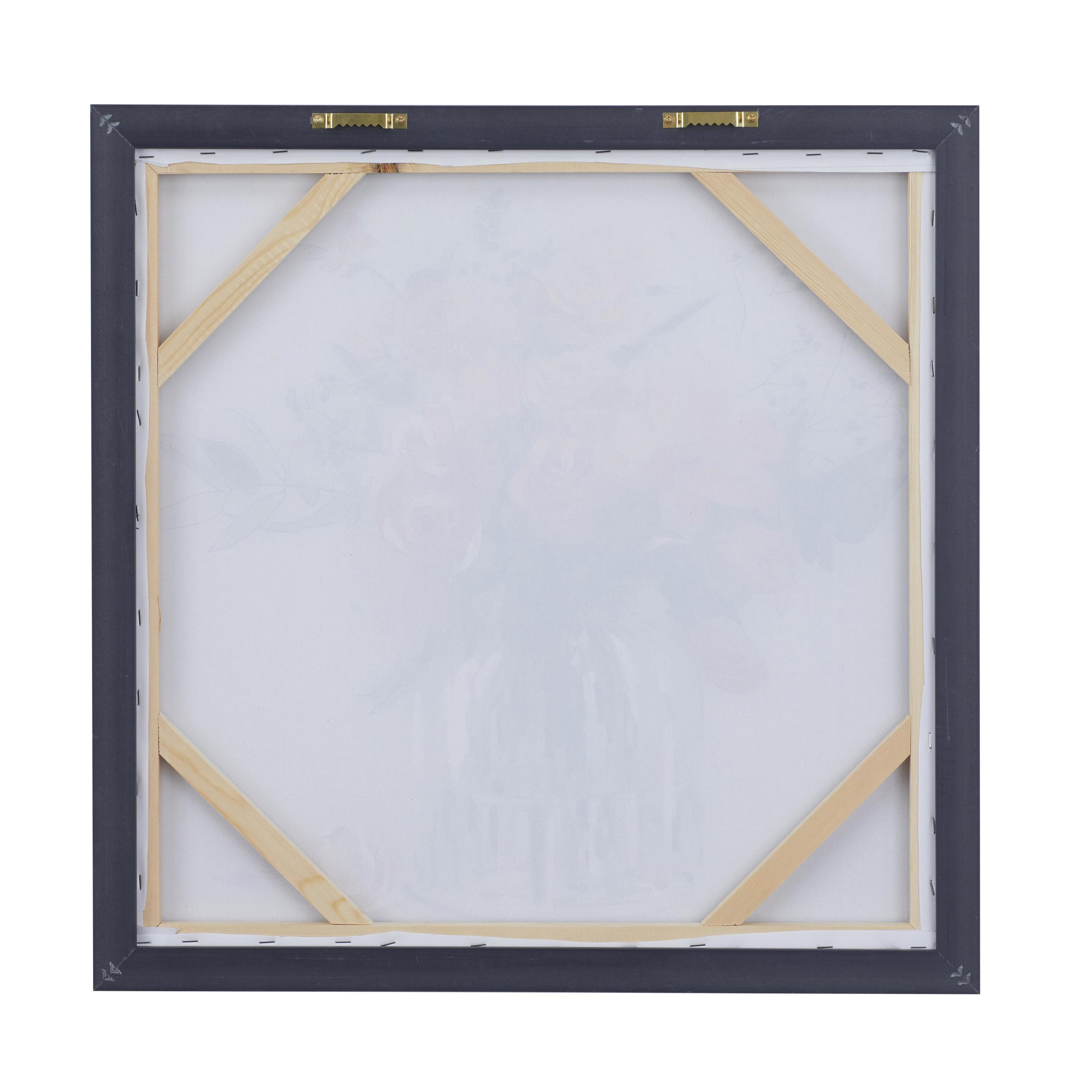24" x 25" Bouquet Floral Framed Wall Art with Gold Frame, by DecMode