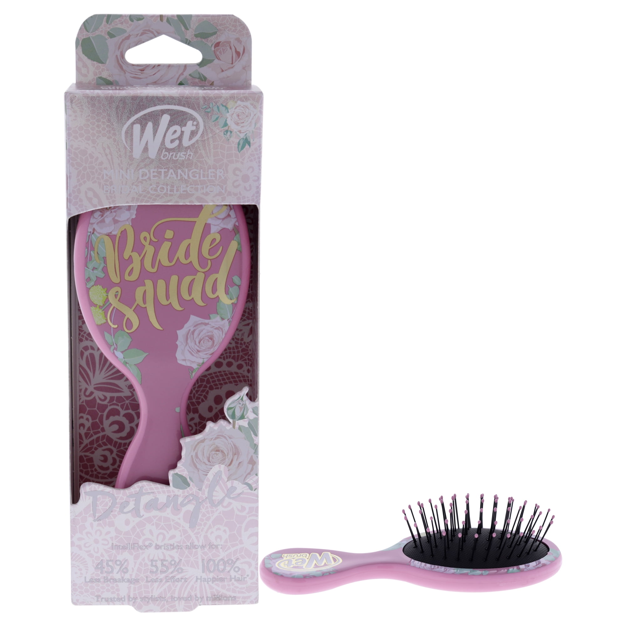 Mini Detangler Bridal Brush Bride Squad Pink by Wet Brush for Women