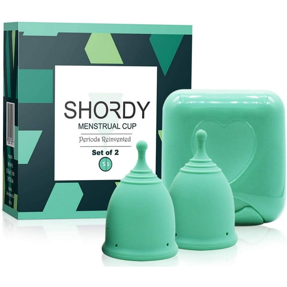 SHORDY Reusable Silicone Menstrual Cups Set of 2 with Box