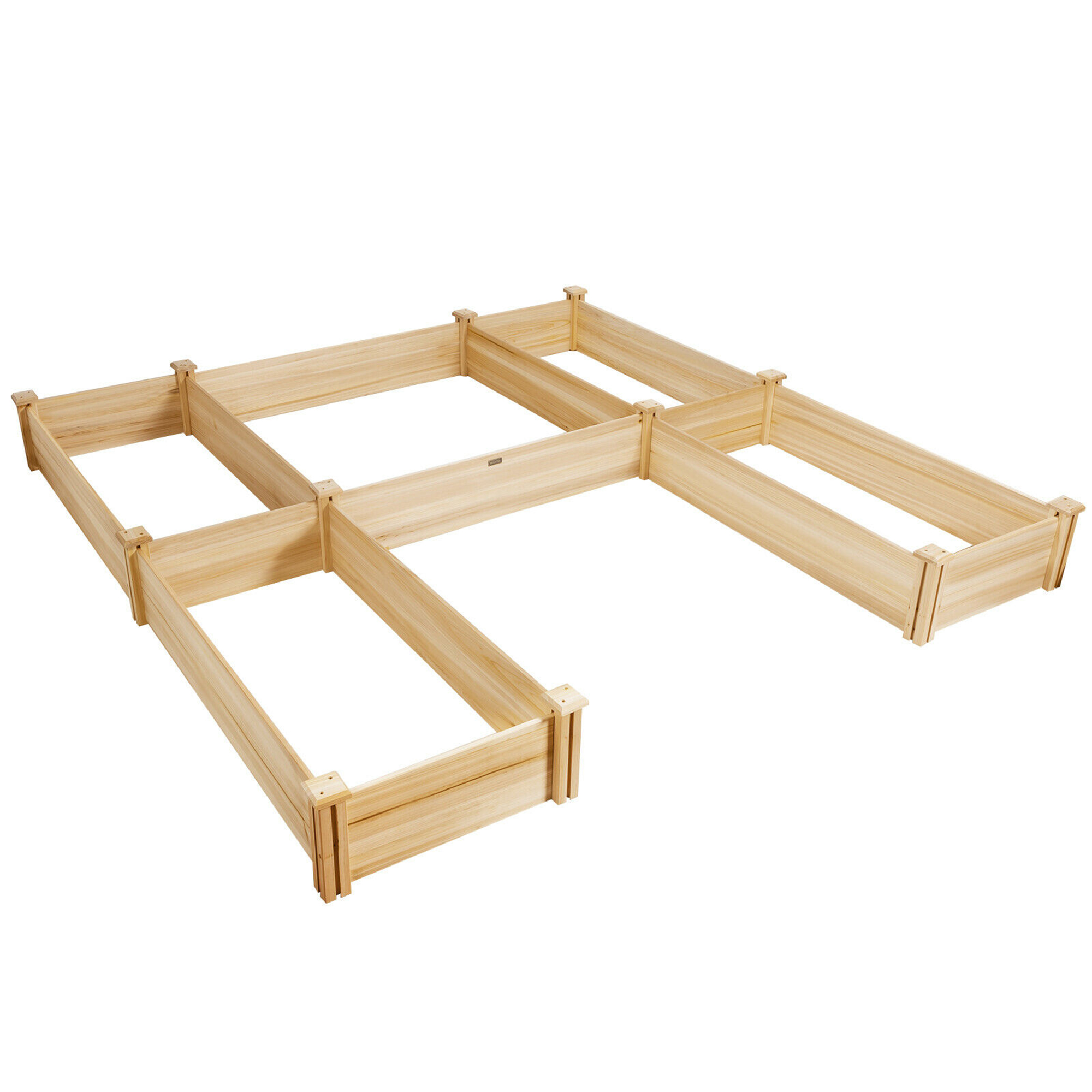 Gymax Raised Garden Bed 92.5x95x11in Wooden Garden Box Planter Container U-Shaped Bed - image 4 of 10