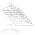 thumbnail image 1 of Galgar 10-pack, plastgalgar för kläder, platsbesparande rörformade klädhängare för kostymer, rockar, byxor, skjortor, 1 of 5