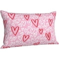 thumbnail image 5 of Valentines Pillow Covers 12x20 Pink Red White Love Heart Decor Throw Pillows Case for Couch Valentine''s Day Anniversary Indoor Outdoor Decorative Cushion Case for Sofa Bed Decorations Set of 2, 5 of 6