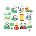 thumbnail image 3 of 15 piezas de joyas en forma de panda de panda fabricando festival de botes de dragón aleación de zinc encantamientos para regalos de cumpleaños regalo, 3 of 8