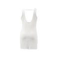 thumbnail image 3 of Ropa Playa Ocean Pacific para Mujer Vestido Corto Tejido Cuello Redondo Sin Mangas Blanco Talla G, 3 of 4