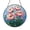 Acrylic 3.5 Inch, variant on Wildflower Meadow Blue Sky Cloud Stained Glass Suncatcher Round Window Art Nature Theme Decorative Hanging Glass for Home