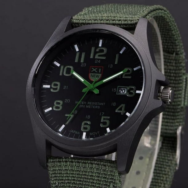 Reloj de cuarzo para hombre, relojes para hombre, reloj de pulsera analógico de cuarzo deportivo militar de acero inoxidable con fecha para hombre, reloj de cuarzo para hombre