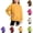 Yellow, variant on YOUYEDIAN Base Layer for Girls Casual Comfy Long Sleeve Crewneck Solid Color Shirts