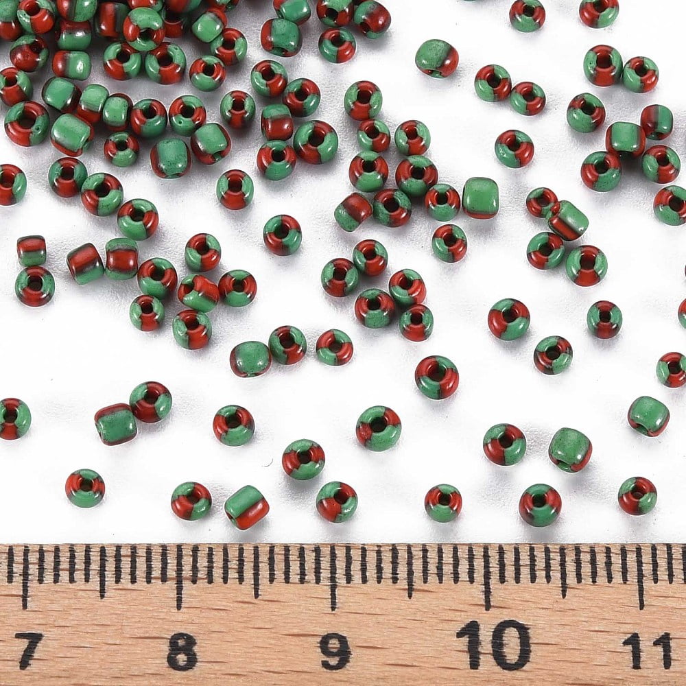1bag 8/0 Glass Seed Beads Opaque Colours Seep Green 3mm hole:1mm