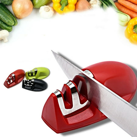 Two Stage(Ceramic+Diamond) Knife Sharpener Sharpening Stone Whetstone Waterstone Kitchen Honing Stone