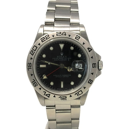 Rolex Explorer II 16550 Black Luminous dial and Stainless Steel 24 Hour Time Display Bezel (Certified