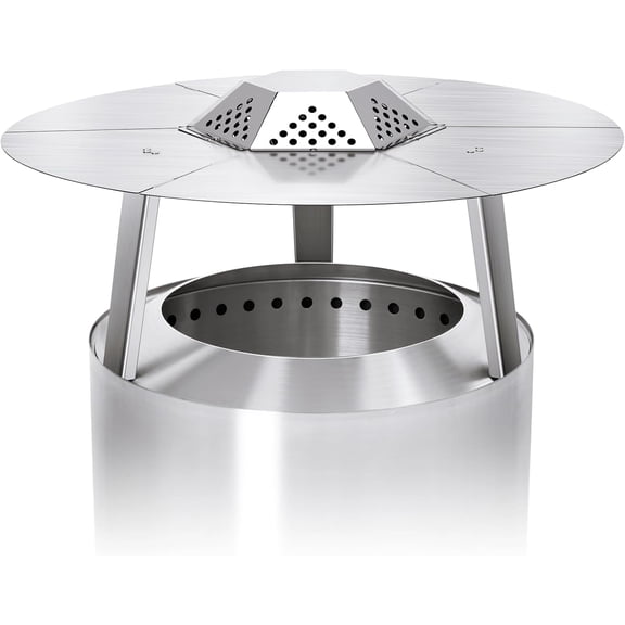 304 Stainless Steel Heat Deflector for 27-Inch Fire Pits, with 3 Legs