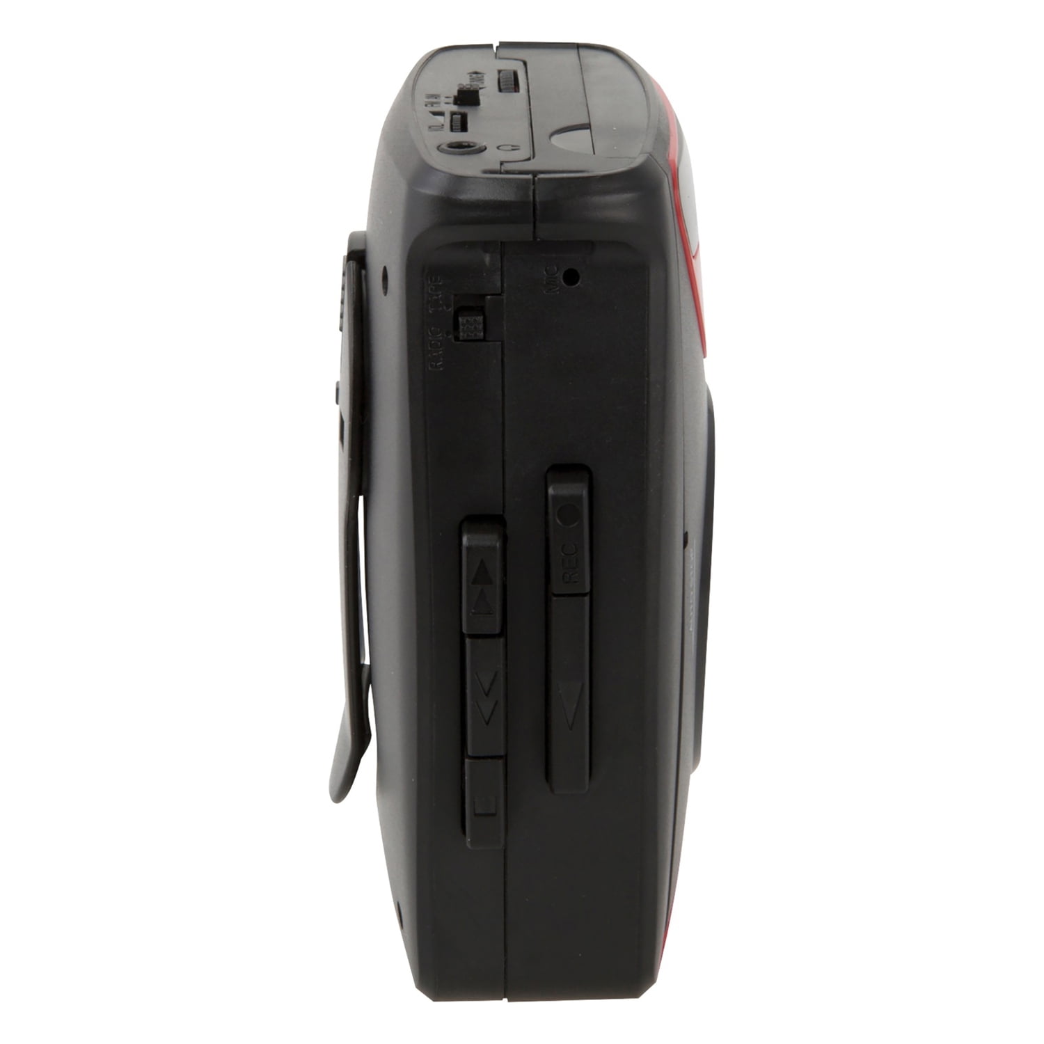 GPX Portable Cassette Player with AM/FM Radio, Red and Black