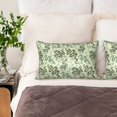 thumbnail image 2 of KLL Green Snake Pattern Silk Pillowcase for Hair and Skin Standard Size 20"X 30" Soft Breathable Pillow Covers for Sleeping, 2 of 6