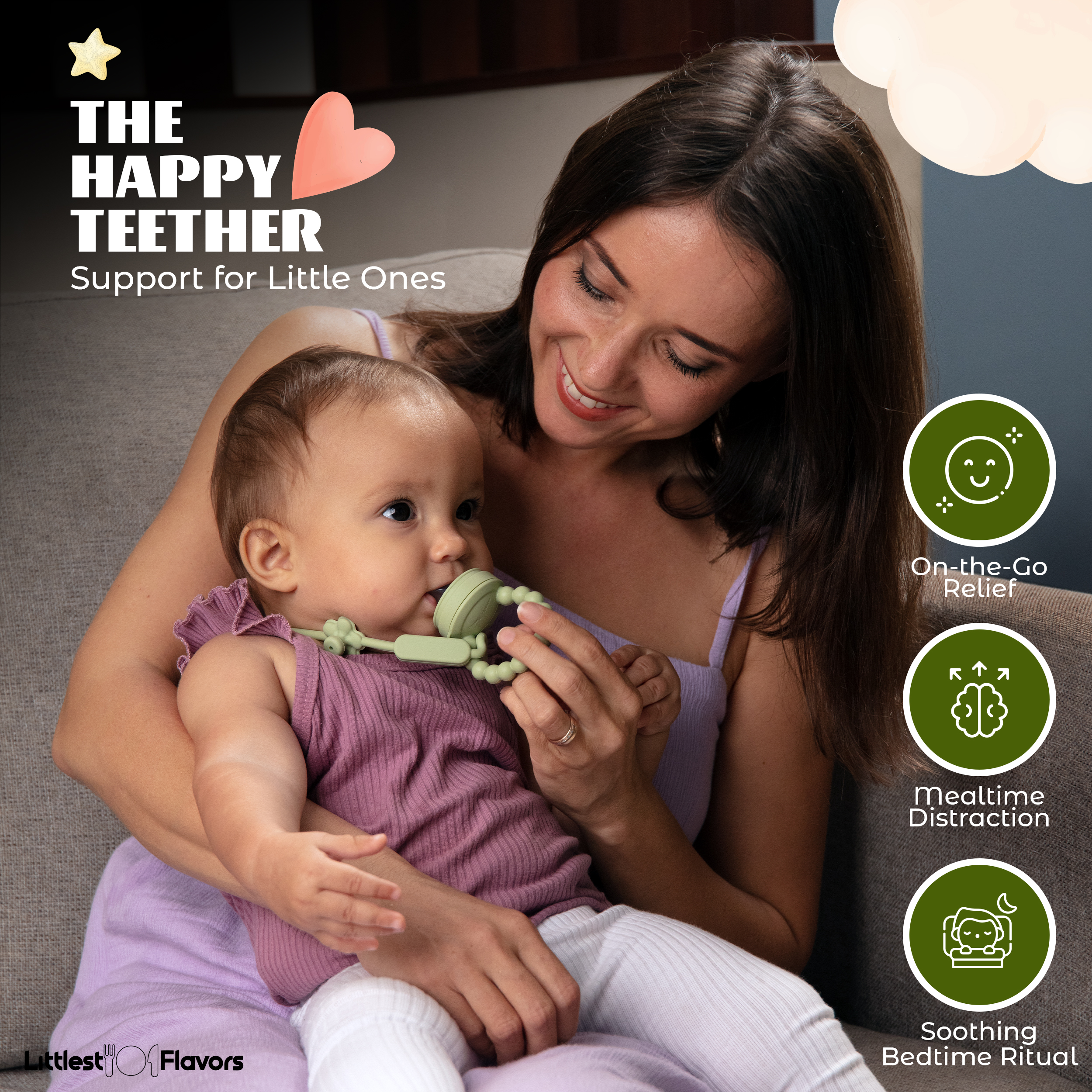 Littlest Flavors Silicone Baby Feeding Set, BPA Free, Non-Toxic, Durable, Easy to Clean, Ideal for Baby Led Weaning