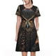 thumbnail image 1 of Disketp Classical Style Brown Owl para Vestido de Manga Corta para Mujeres, Vestidos de Verano para Mujeres, Casual y Holgado para la Playa, 1 of 6