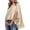 Beige, variant on Womens Summer Tops Mock Neck Batwing Sleeve Silk Satin Shirts Loose Oversized Dressy Casual Spring Blouses