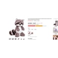 thumbnail image 2 of TheFound Mignon Raccoon Jouet en Peluche Enfants Super Doux Animal en Peluche, 2 of 5