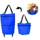 thumbnail image 3 of Carro de la compra plegable, cremallera plegable de dos etapas Bolsa de la compra plegable con ruedas Carro de la compra plegable Para frutas, verduras, carritos de la compra Zhivalor Cangureras y Rebozos, 3 of 8