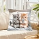 thumbnail image 5 of Funda de almohada con estampado de gatos jugando con el teléfono | Cojín decorativo multicolor de 45 x 45 cm para sofá cama y salón, 5 of 5