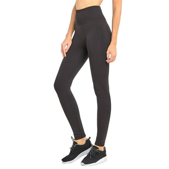 Women & Plus Seamless Extra Wide Banded High Waist Fleece Warm Leggings (Single & Multi-Packs Available)