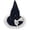 black, variant on Witch Pointed Hats, Lace Bow Wizard Hat, Wide Brim Pointed Cap for Women Princess Lolita Witch Headwear Halloween Party Hat