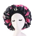 thumbnail image 2 of Extra Large Long Hair Care Satin Bonnet Cap Night Sleep Hat Head Wrap Cover, 2 of 2