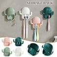 thumbnail image 1 of Back to School! mtvxesu Over the Toilet Storage Shelf, Toothbrush Toothbrush Rack Free Perforation Wall Hanging Cactus Suction Wall Hanging Storage Shelf with Wheels Shelf Storage Summer Savings, 1 of 4