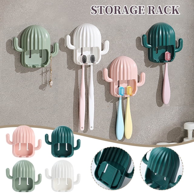 Back to School! mtvxesu Over the Toilet Storage Shelf, Toothbrush Toothbrush Rack Free Perforation Wall Hanging Cactus Suction Wall Hanging Storage Shelf with Wheels Shelf Storage Summer Savings