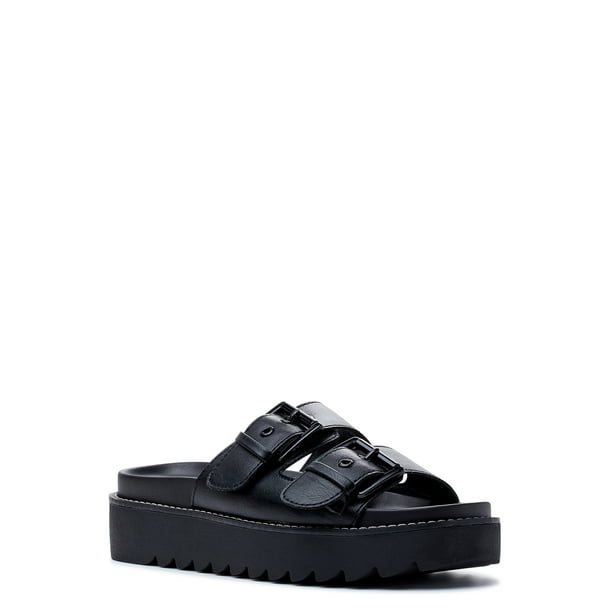 Madden NYC Two-Band Footbed Sandals - Walmart.com