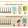 thumbnail image 3 of OFEFE 2 Pack Cutting Board Organizer,Holder Rack Baking Cookie Pan Sheets Cooling Small Racks Storage Stand for Kitchen Cabinet Countertop Bakeware Organizer 7.08 x 5.51 x 3.15 in(Black), 3 of 6