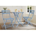 thumbnail image 7 of 3 Pcs Patio Bistro Set Folding Bistro Table and 2 Chairs Outdoor Furniture Sets with Premium Frame Space Saving Weather Resistant for Bistro Balcony Yard Garden Porch Lawn Round Tube, 7 of 7