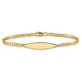 thumbnail image 3 of Auriga 14k Yellow Gold Curb Link ID Bracelet 7inch for Women, 3 of 6
