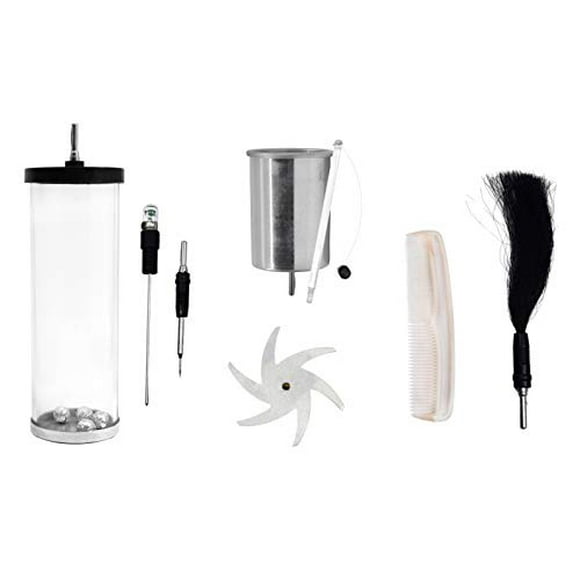 Electrostatics Kit, 7 Pieces - Designed to be Used with Eisco Labs Van De Graaff and Wimshurst Machines - Eisco Labs