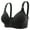 Black, variant on No Steel Ring Thin Comfort Bra for Women Front Button Design Breathable Soft Support Everyday Wear Lightweight Seamless Underwire
