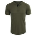 thumbnail image 2 of Mens Shirts Summer Plus Size Shirts Solid Color Short Sleeve T-Shirts Button-Up Shirts, 2 of 8