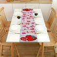 thumbnail image 7 of Valentine's Day Table Runner Red Heart Valentines Holiday Theme Runner Kitchen Dining Table Decoration For Home Party Decor 36.61x12.99 Inches, 7 of 7