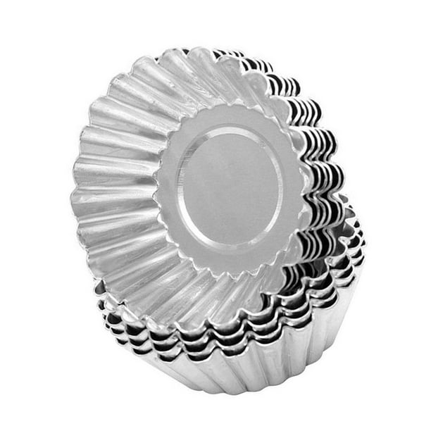 Naiovety Moldes para tartas de huevo, antiadherentes, de aluminio, reutilizables, multiusos, herramientas de cocina, forma de taza para hornear, molde, Herramientas y accesorios para hornear Tipo 1 Naiovety HA044719-01