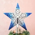 thumbnail image 4 of Christmas Tree Top Star Glittering Hanging Xmas Tree Topper Decoration Ornaments, 4 of 10