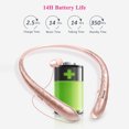 thumbnail image 3 of Auriculares inalámbricos con banda para el cuello Compatible con Bluetooth 5,0 para iPhone Samsung LG, 3 of 8