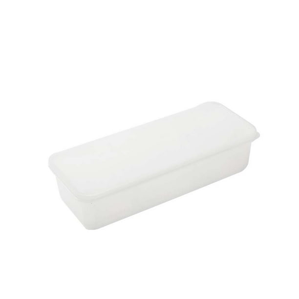 Billuyoard Gadget de cocina Cajas de almacenamiento de clasificación de 3 compartimentos con tapa Orificio de drenaje Caja de mantenimiento Almacenamiento y organización del hogar