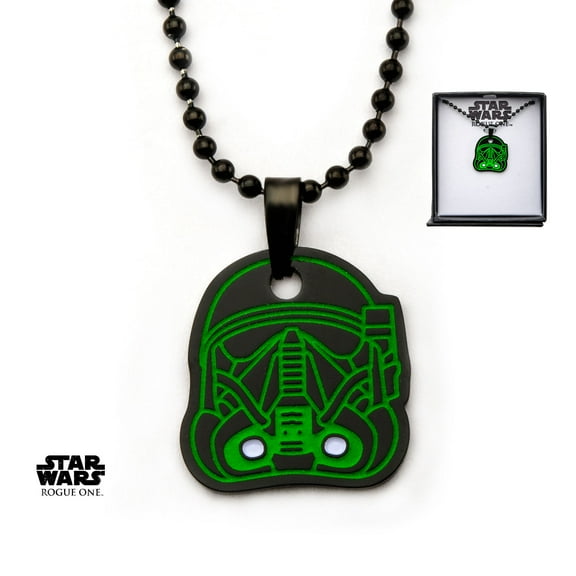 Star Wars Rogue One Death Trooper Glow in the Dark Enamel Filled Pendant
