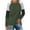 Army Green, variant on Darzheoy Womens Tops Round Neck Fall Winter Long Sleeve Casual Trendy Sweatshirts Pullover Drop Shoulder Loose Loungewear Patchwork Color Blouses