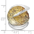 thumbnail image 5 of Sterling Silver 18K Yellow Gold-plated Overlapping Circles Ring, 5 of 5